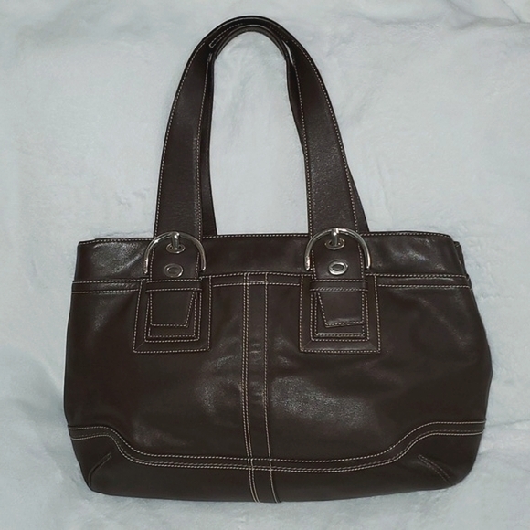 Coach Soho Brown Leather Shoulder Bag - Picture 2 of 16